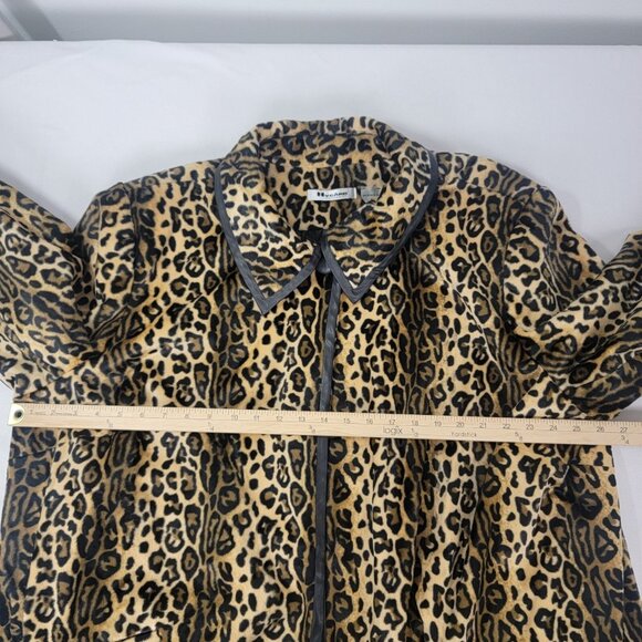 Nygard Collection Women's Leopard Print Jacket Coat NEW Size 24 W 24W Lined $159 - Picture 7 of 8